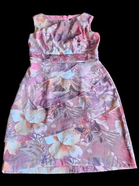 connected apparel Pink Floral Printed Sheath Dress